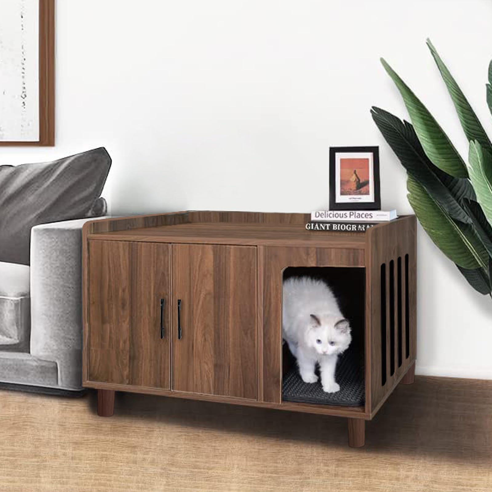 Amazon | KOVOL猫トイレ 隠す 収納カバー ネコ ペットハウス 小型犬 猫