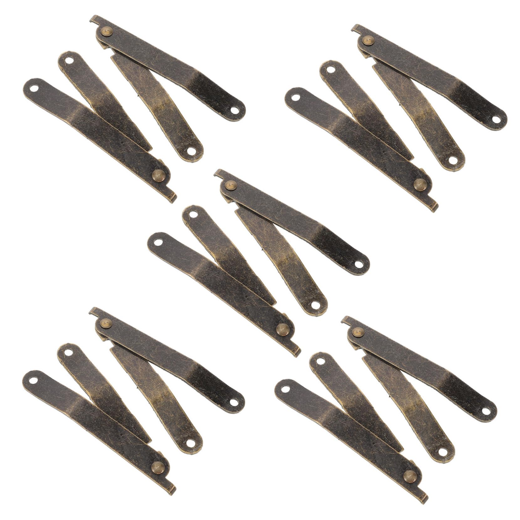 Operitacx 5 Set Cerniera Interna Dipendente Retrò Cerniera Delle Scatole Vintage Piccole Cerniere Dell'armadio Cucina Piccolo Cerniere Per Armadi Metallo D'oro 10 Pezzi*5