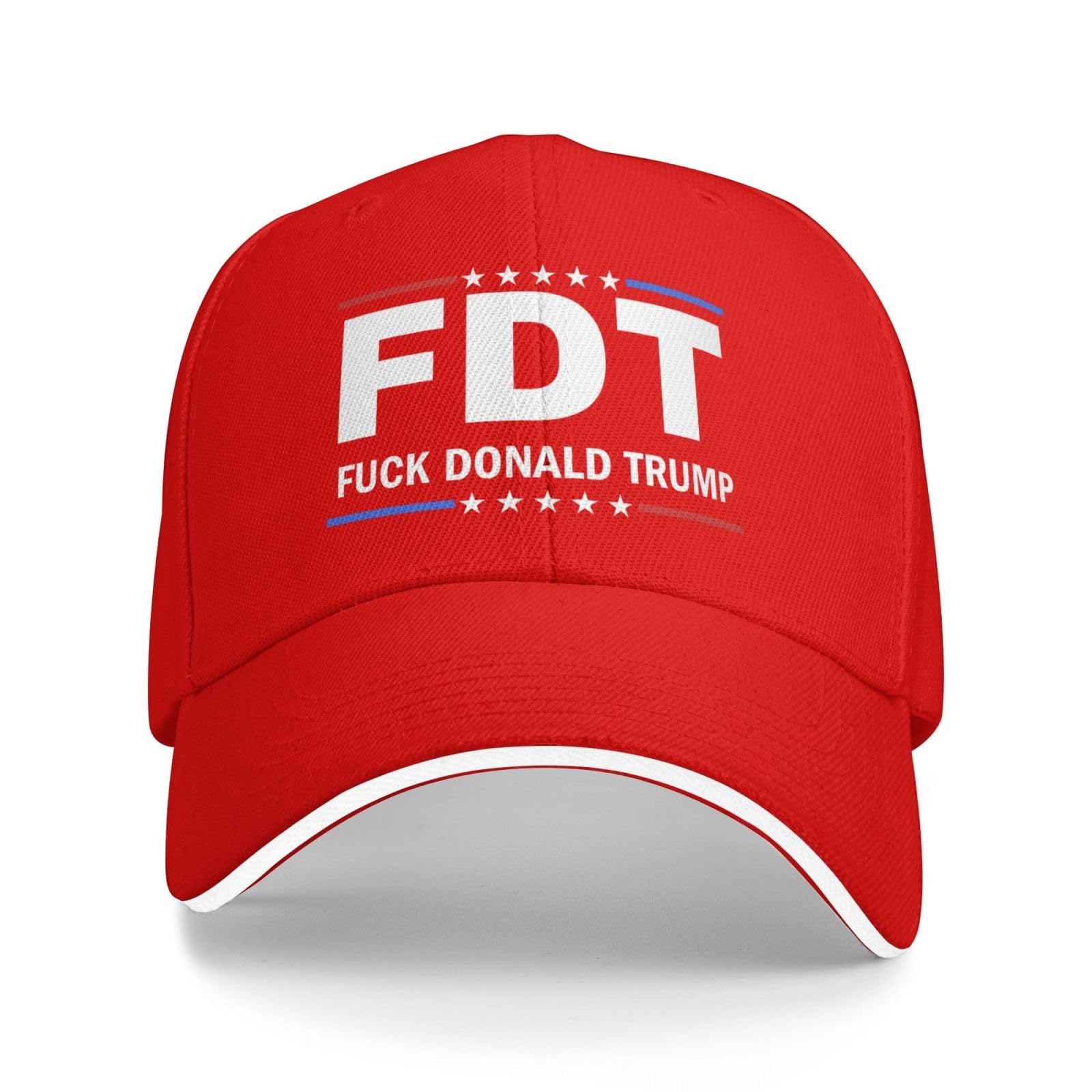 Anceky FDT Hat Fuck Donald Trump Anti 45 47 Baseball Cap Trucker Cap for Men Women Red
