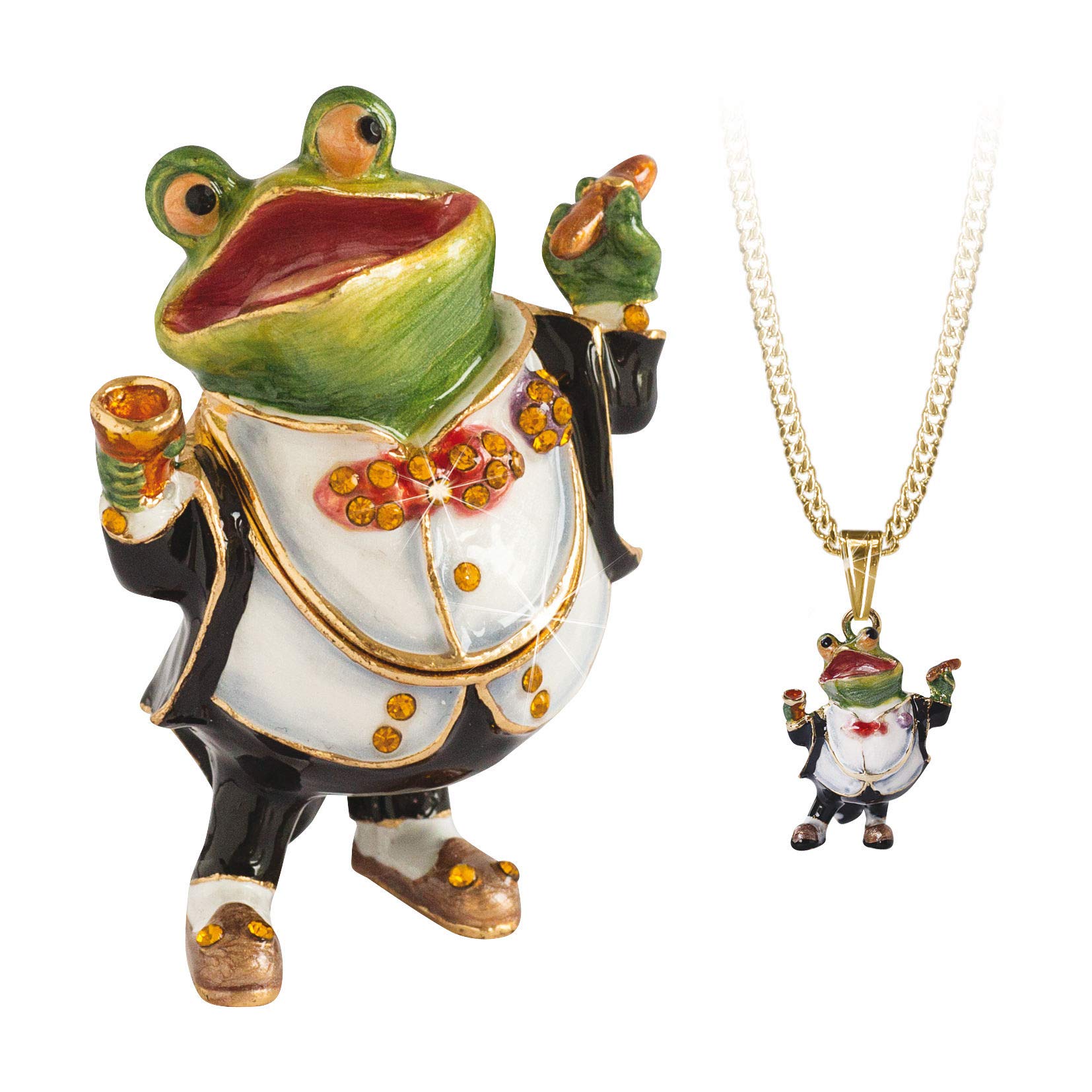 AroraSecrets from Hidden Treasures 1077 Wind in The Willows Toad Trinket Box, Multicolour, One Size