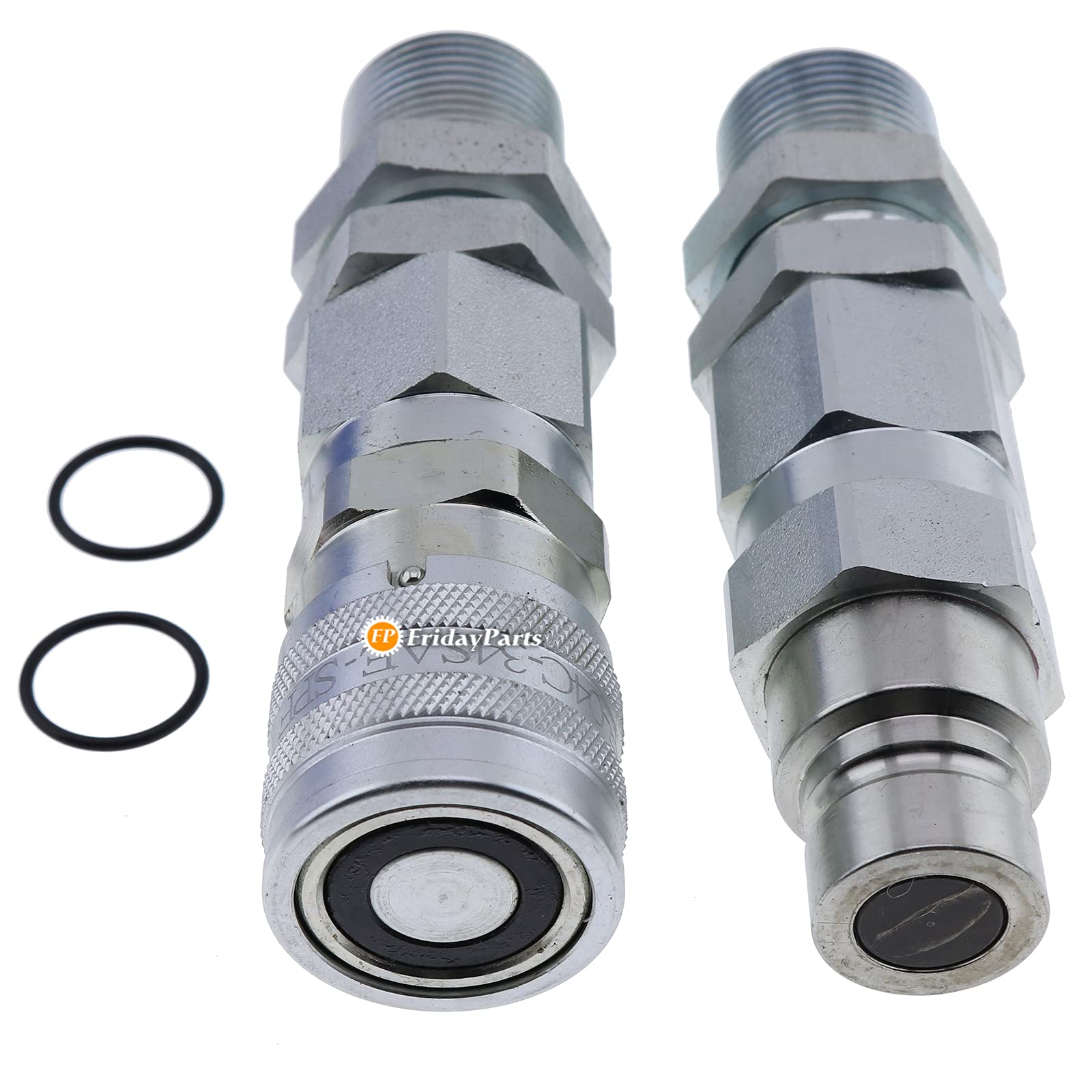 FridayParts Hydraulic Quick-Connect Coupler AT312877 KV13884 Compatible for John Deere 332 326D 280 332D 325 333D 270 328 328D 260 Replacement