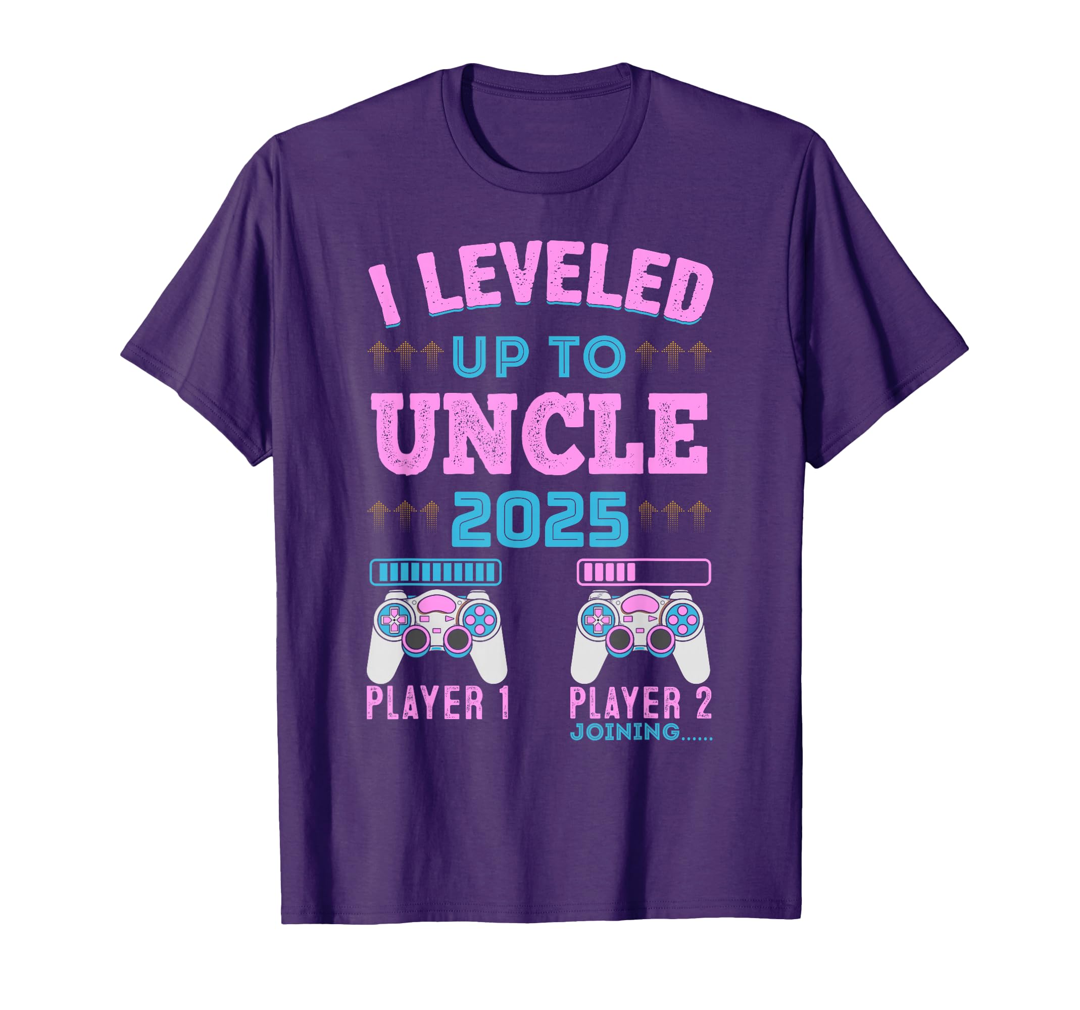 I Leveled Up To Uncle 2025 Pregnancy Announcement For Gamer T-Shirt