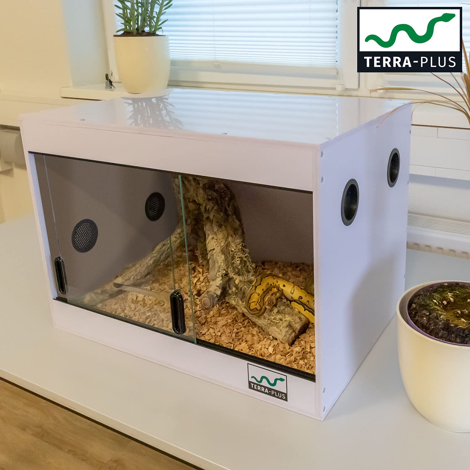 VOSS.PET Terra-Plus Terrarium 60x40x40cm Glas Reptilien Terrarium