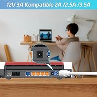 cshare 12V 3A Hálózati Adapter AVM Fritz!Box 7590, 7560, 7530, 7490 és Telekom Speedport Routerekhez - 5.5x2.5mm DC Csatlakozó, 1.5m Kábel,  7