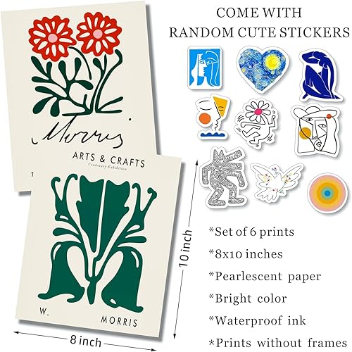 Miniatura 2 de dazongweihan Green Matisse Prints - Arte de pared, pósteres estéticos daneses de arte de pared, sin marco, carteles de exhibición de mercado de