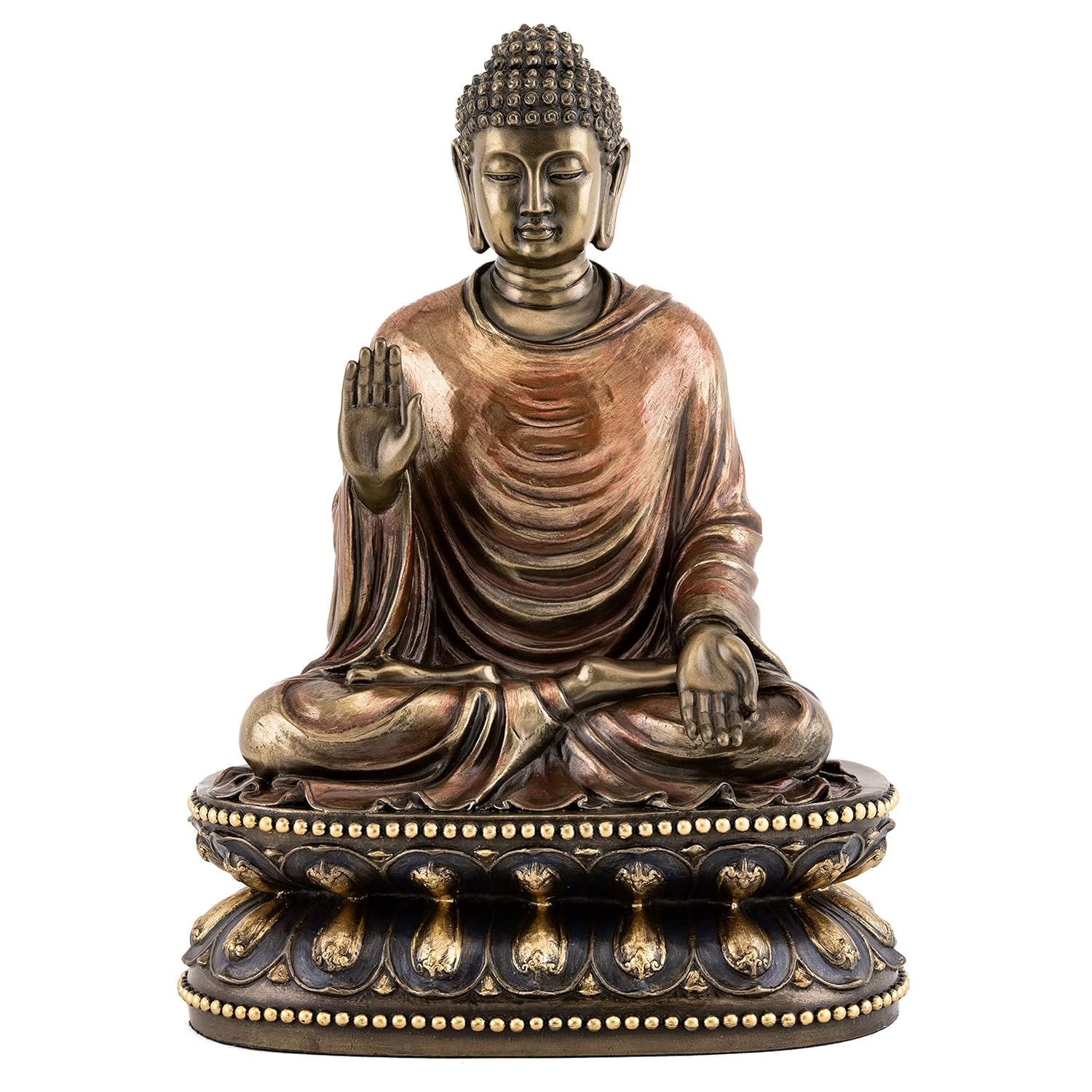 Bouddha Gautam assis statue résine anti-choc et stable 22,9 cm