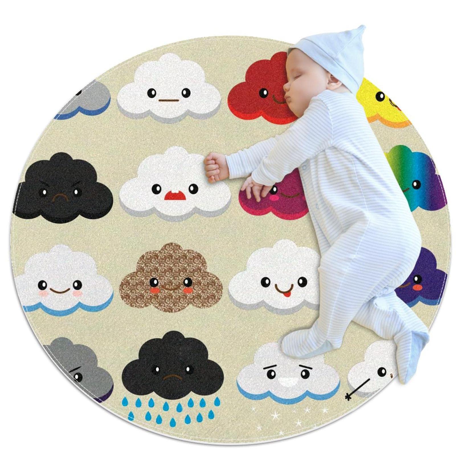 Tapis nuage gouttes de pluie JDEZ : fini les sols froids dans la chambre