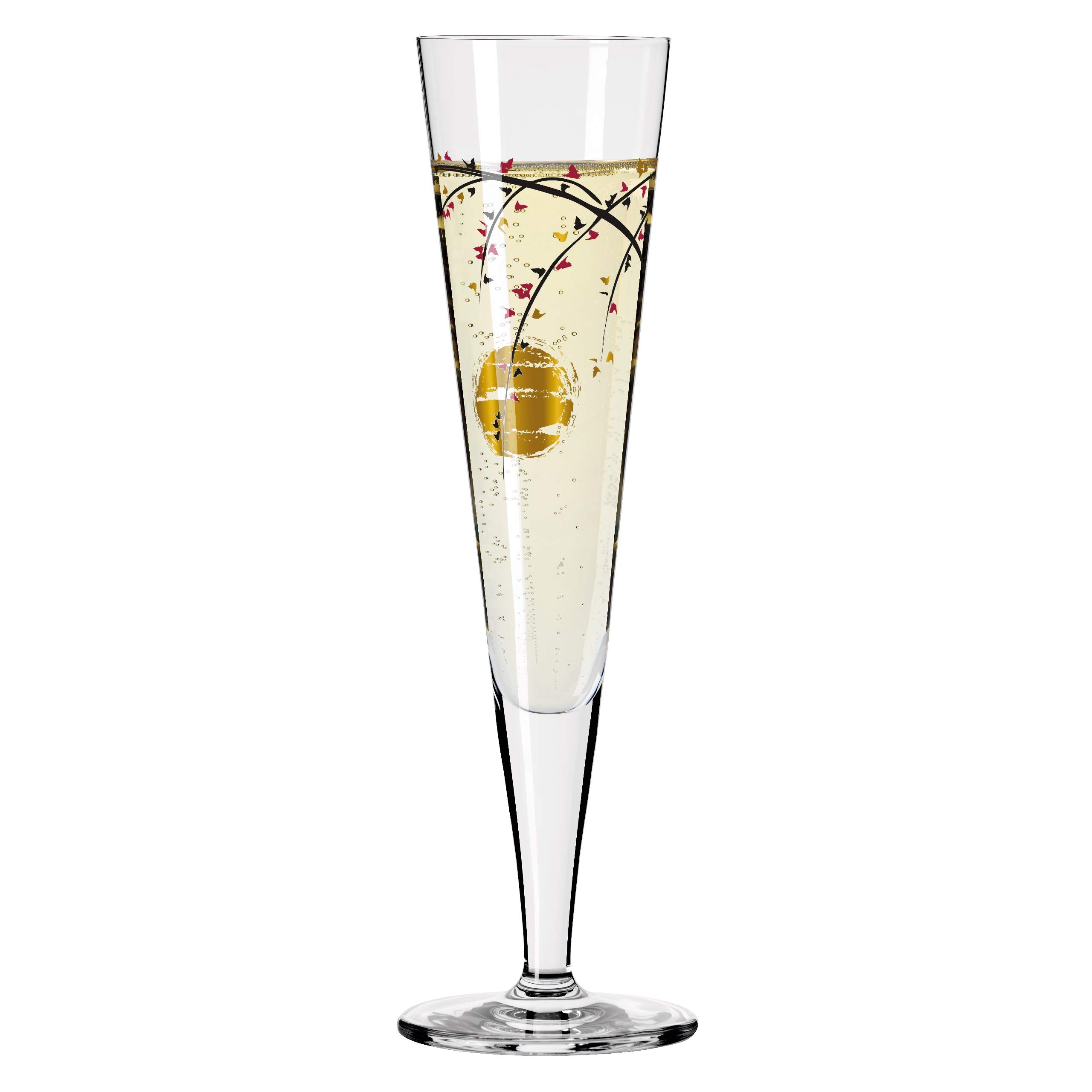 Ritzenhoff 1071014 Bicchiere da champagne 200 ml - Serie Goldnacht No. 14 - Nobile pezzo di design con oro vero - Made in Germany