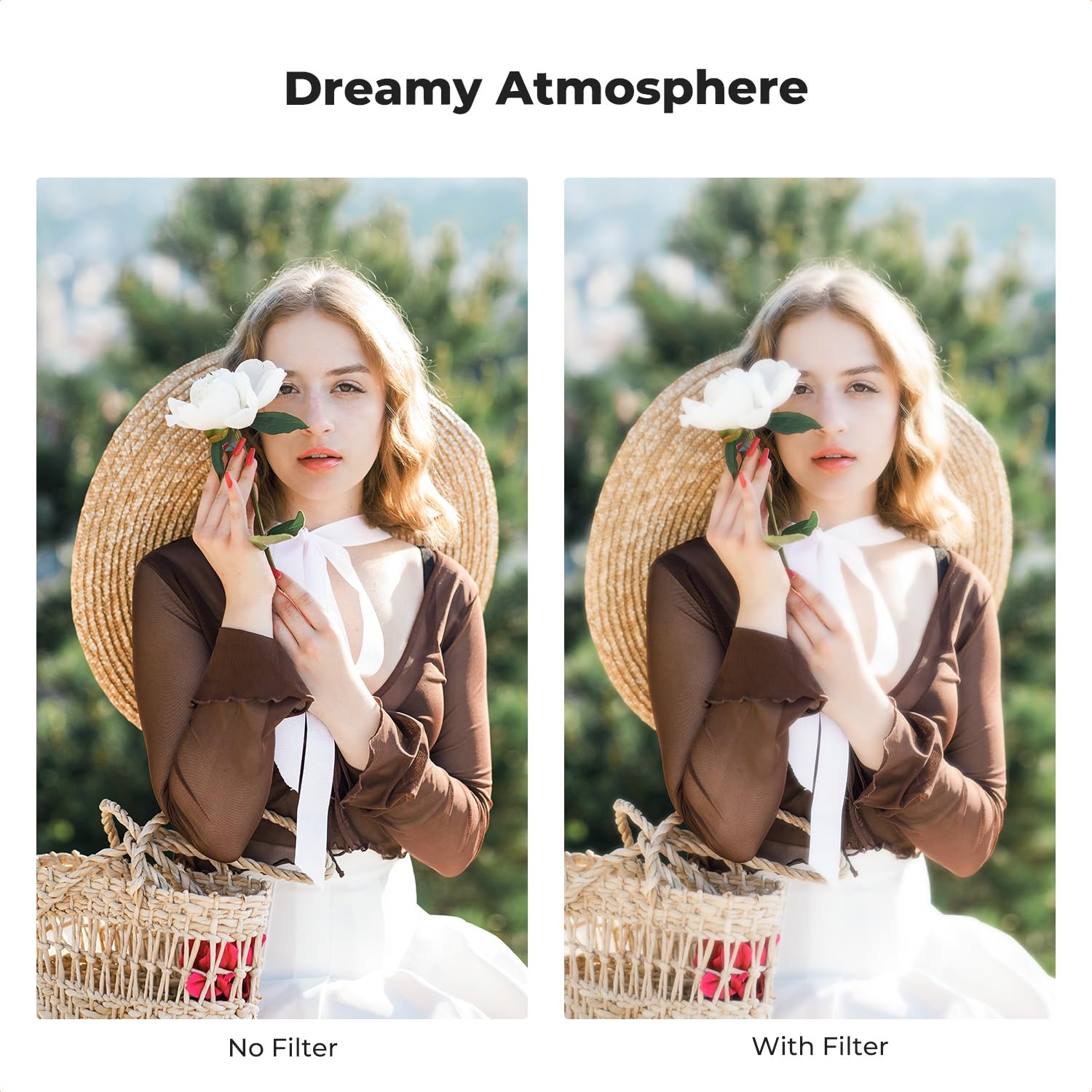 K&F CONCEPT Filtre Black-Mist Diffusion Compatible avec Fujifilm X100/X100F/X100S/X100T/X100V/X100VI-Noir Black