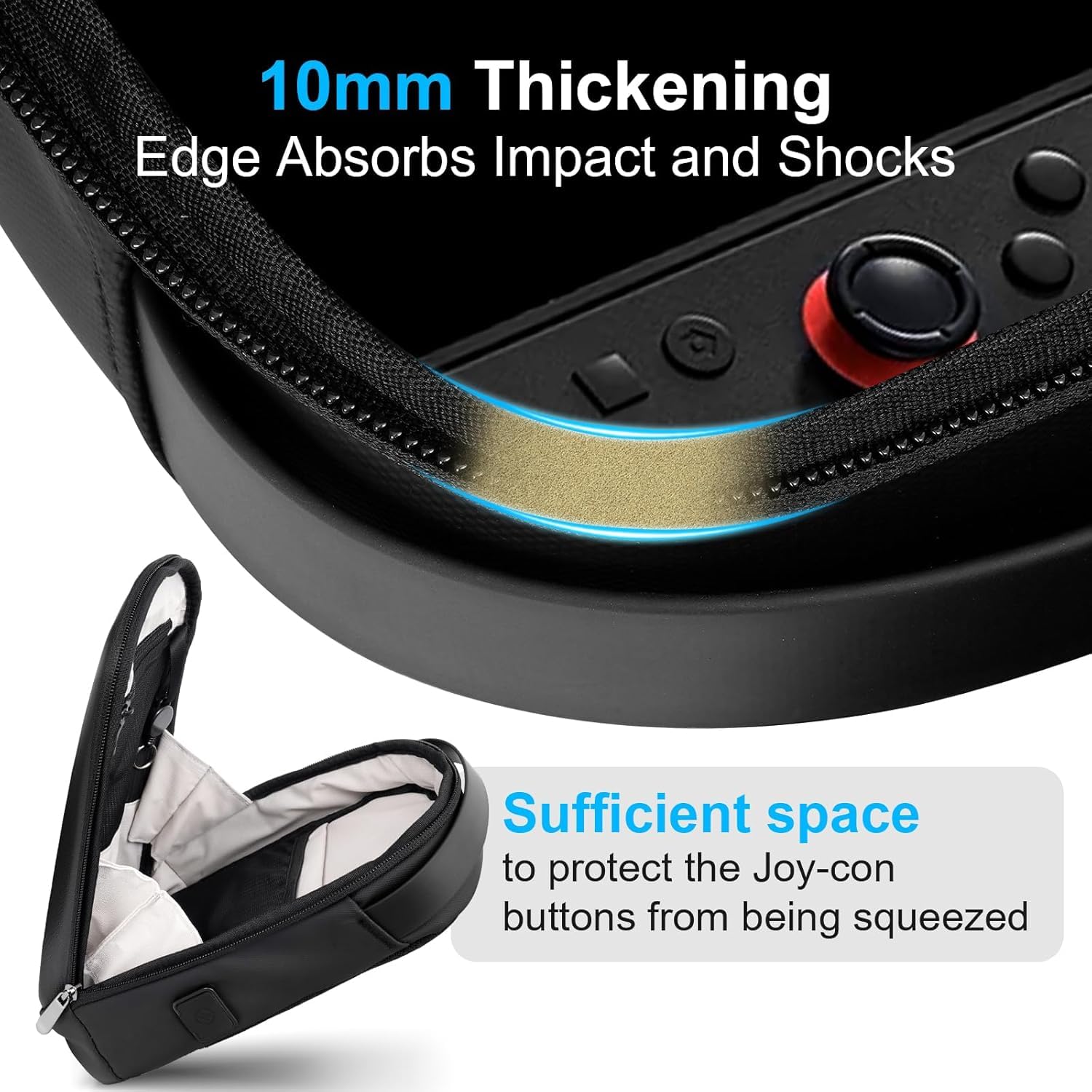 MeloSync Sling Crossbody Bag for Nintendo Switch 2 (2025) - EVA Hard Shell Protective Case for Accessories with Charging Interface