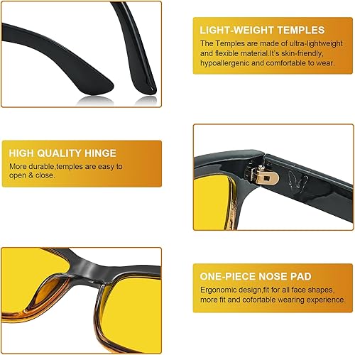 Miniatura 6 de CARFIA Gafas de visión nocturna para hombres y mujeres, antirreflejos, seguridad HD, color amarillo, pesca, golf, deportes