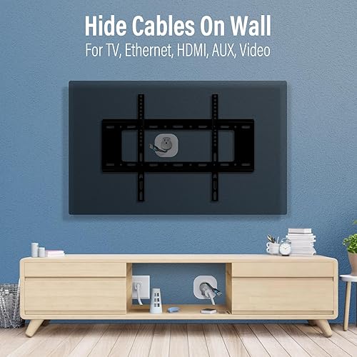 Miniatura 3 de Kit de organización de cables en la pared, ocultador de cables de TV para TV montado en la pared, ocultar cables de TV para montaje en pared, kit de