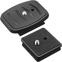 Vista 8 de TOODOO 2 piezas de 1.614 in QR placa de liberación para cámara, trípode de bola de liberación rápida, repuesto compatible con Ambico V0552 V0554