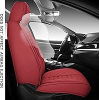 Vista 3 de Fundas de asiento de automóvil totalmente cubiertas con piel sintética de napa impermeable, ajuste universal para la mayoría de automóviles