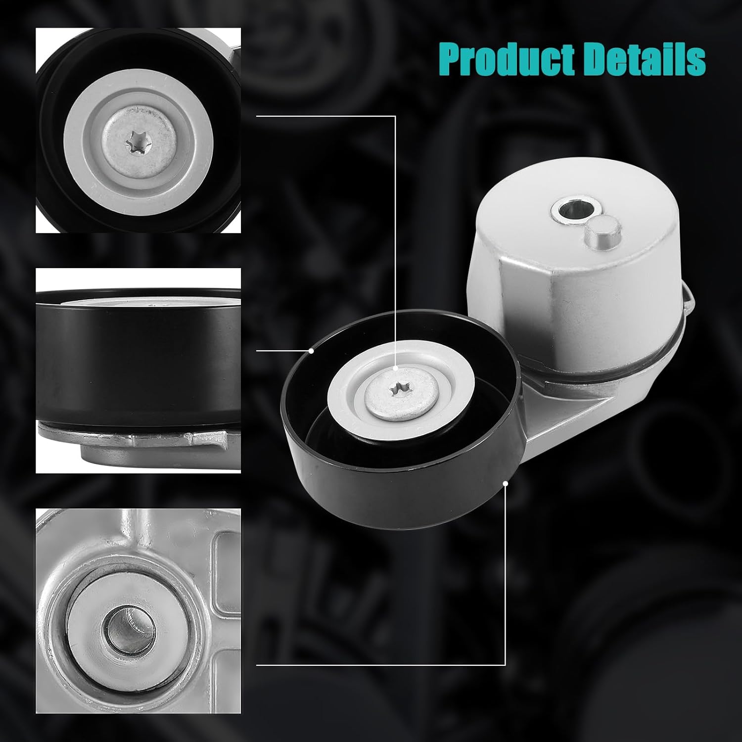 12638689 Belt Tensioner Assembly with Pulley For Chevy Equinox 2018-2022,Cruze 2016-2019,Malibu 2016-2023,Trax 2021-2022,Spark 2016-2022,For Buick Encore,For Cadillac CT6,For GMC Terrain 39375