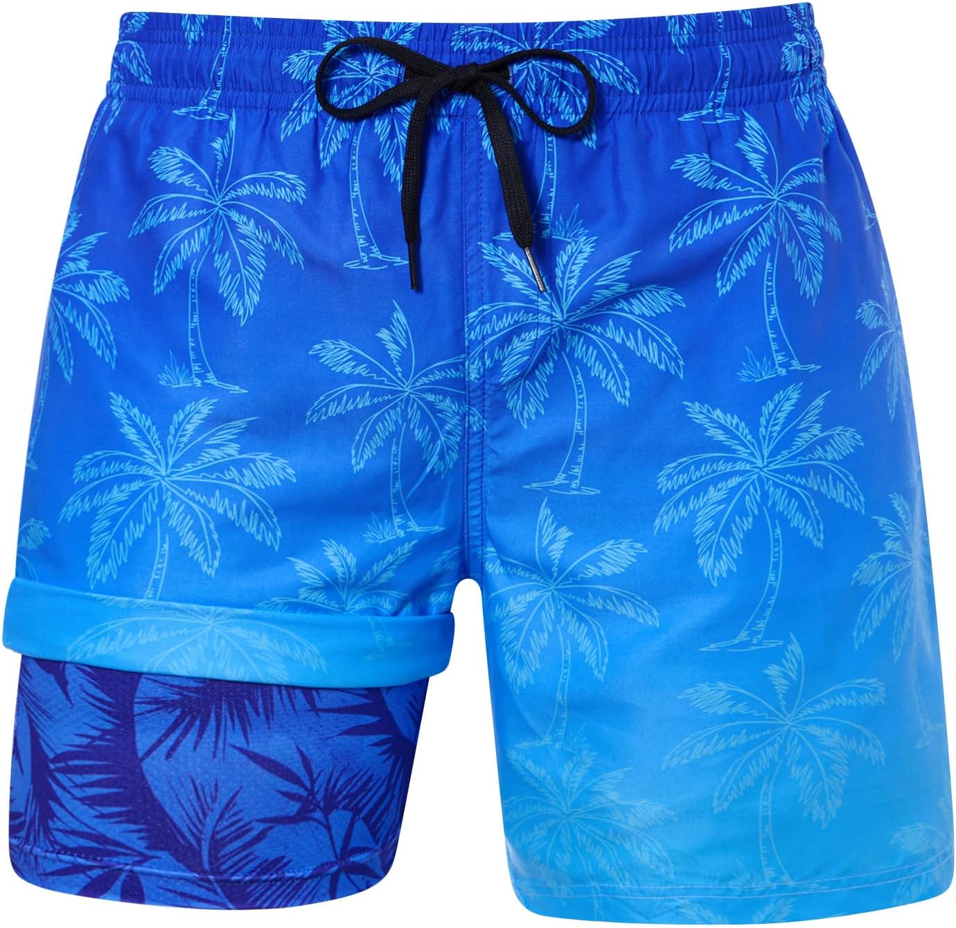 uideazone Mens Swim Trunks with Compression Liner Swimming Shorts 7 Inch Inseam Waterproof Quick Dry Beach Sport Shorts M-XXL