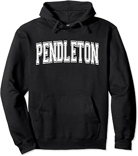 PENDLETON OR OREGON USA Vintage Sports Varsity Style Pullover Hoodie
