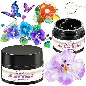 FUNSHOWCASE American Flower Dip Liquid, Transparent Color, 1.4 fl oz 40 ml, Dip Art, Dip Flowers, Wire Accessories, Flowers, Synthetic Resin, Clear