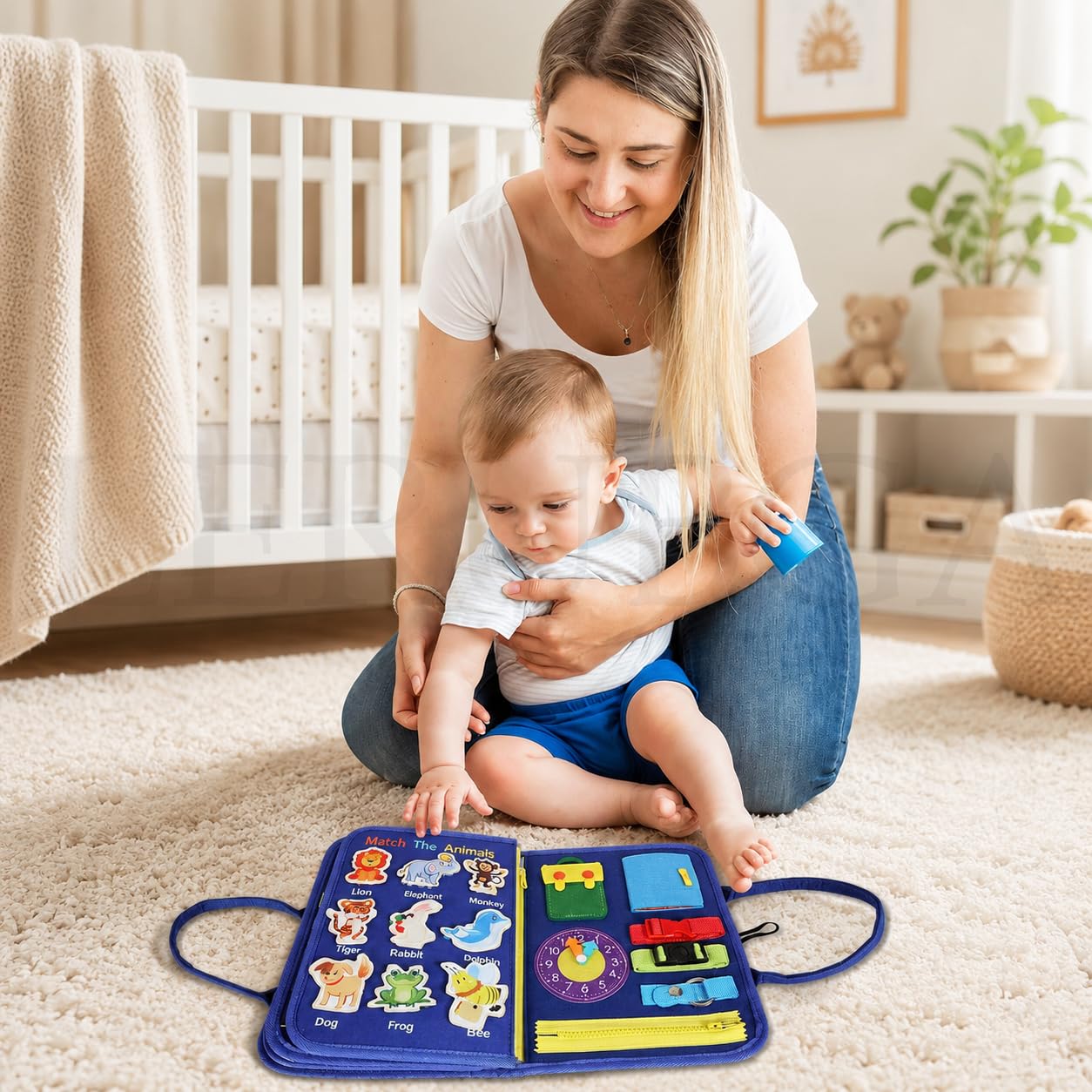 12 in 1 Toddler Busy Binder Learning Educational Board for Kids Sensory Board Preschool Education Learning Fine Motor Skills Montessori Busy Board Educational Busy Book for Learning — Amazon image 8