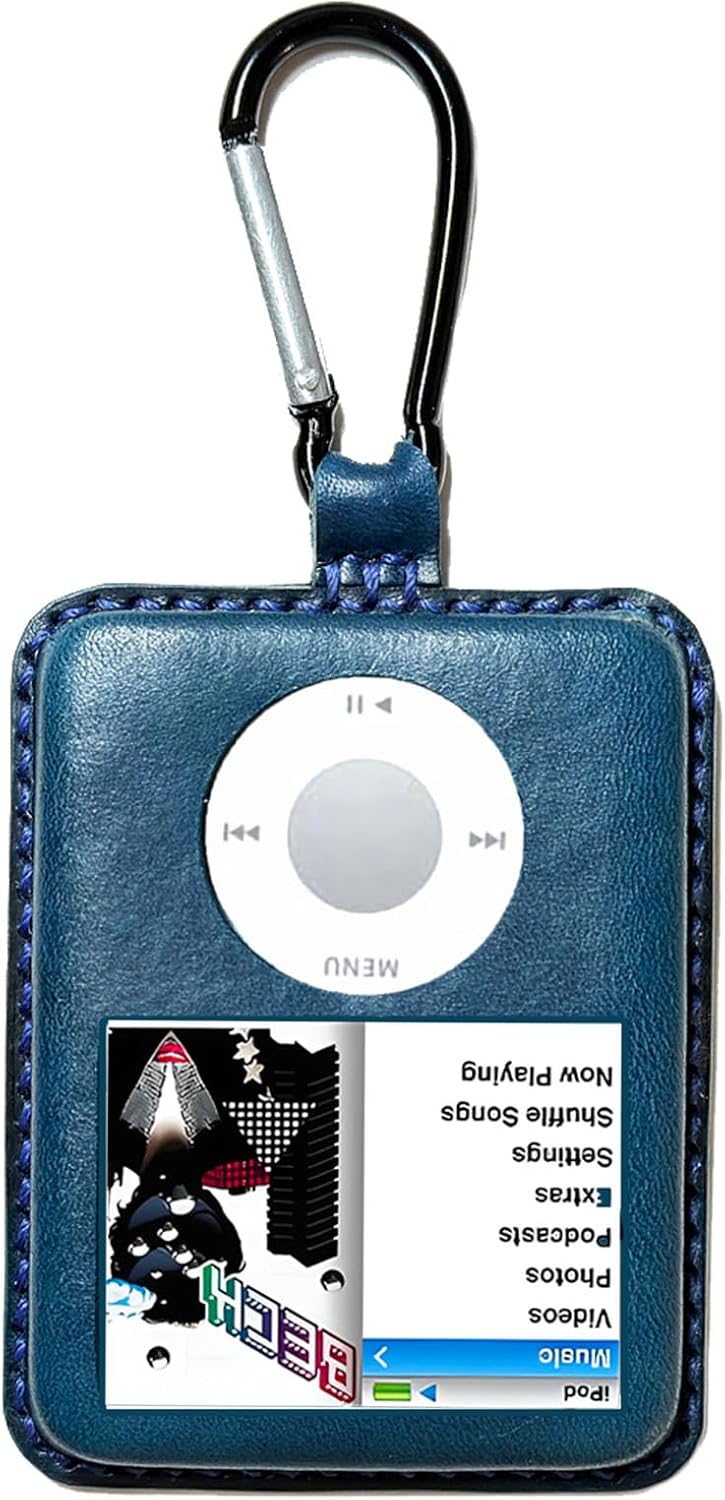 for iPod Nano 3 case, Leather Handmade Nano 3rd Generation Leather case (挂钩/棕色)