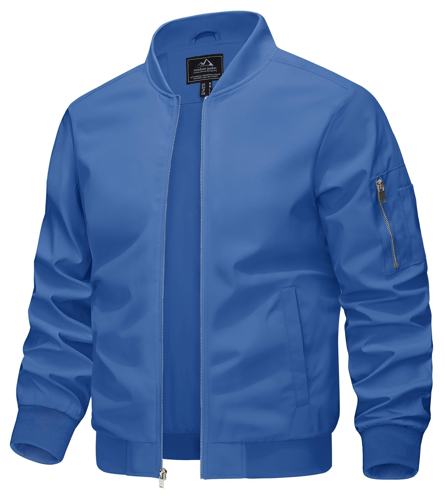 KEFITEVD Giacca a vento da uomo, leggera, casual, stile militare, con tasche multiple