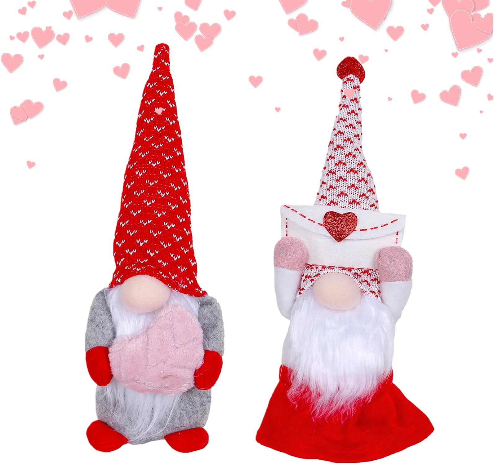 Valentines Day Gnome Gonk Decorations,Elf Figure Tabletops Gnomes Ornament Valentines Day,Scandinavian Santa Elf for Home Kitchen Farmhouse Holiday Festival Party
