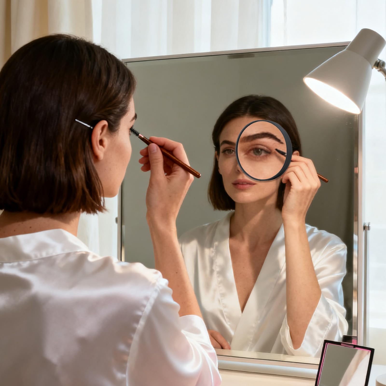 Rtyuio 30x Magnifying Mirror with Extra Strong Suction Cups & Precision Tweezers, Shatterproof Glass for Eyebrows Makeup - Image 4