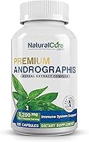 Vista 1 de Natural Cure Labs Extracto premium de Andrographis Paniculata de 1,200 mg con 100 mg de andrografólidos Cápsulas veganas para apoyo inmunológico