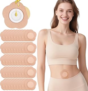 Castor Oil Belly Button Patch: Colorfarm 50Pcs Castor Oil Pack Wraps Organic Cotton Disposable Portable Self-Adhesive Patch - Leak-Proof Breathable Belly Wrap (White)