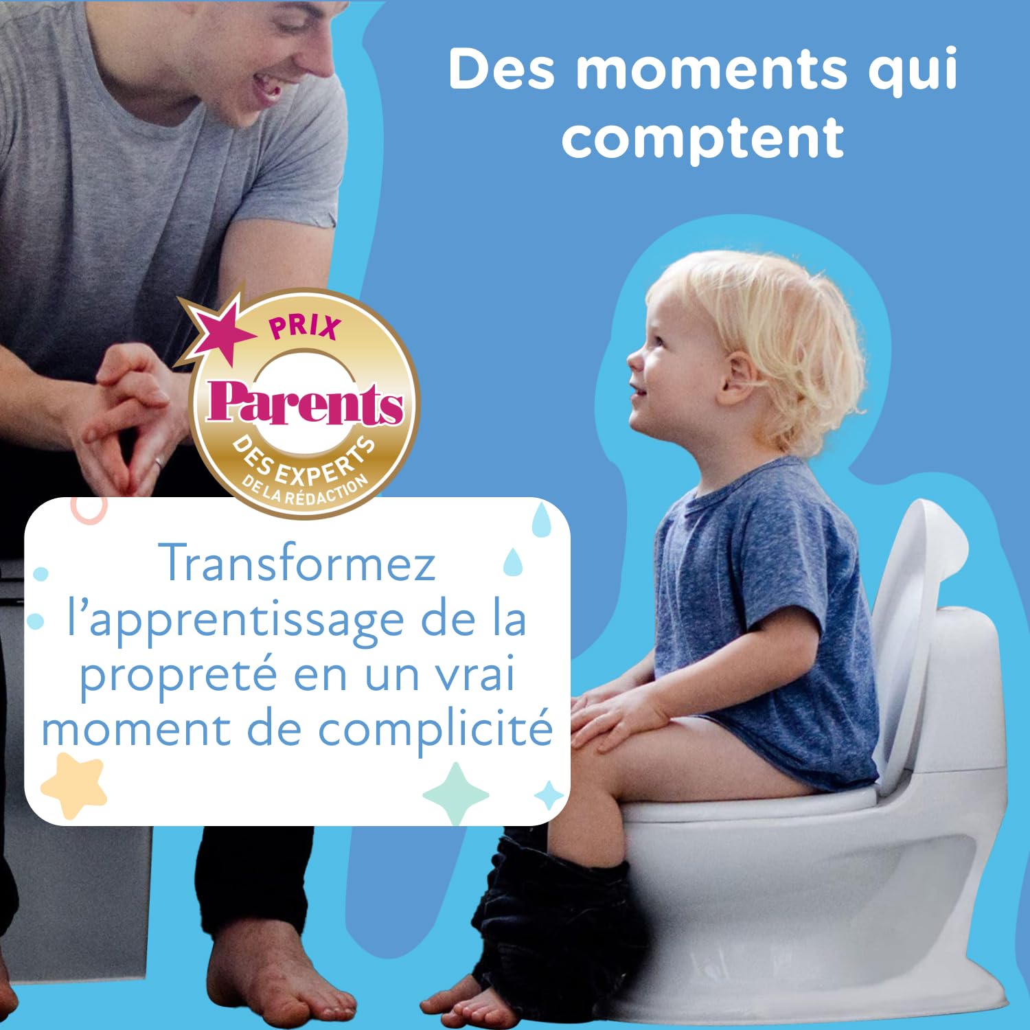 Nuby - My Real Potty - Pot bébé Pour Apprentissage de la Propreté - Pot Enfant Avec Bruit de Chasse et Piles Incluses - Toilettes Enfant +18 Mois - WC Bébé Réaliste Pour Pratiquer - Blanc