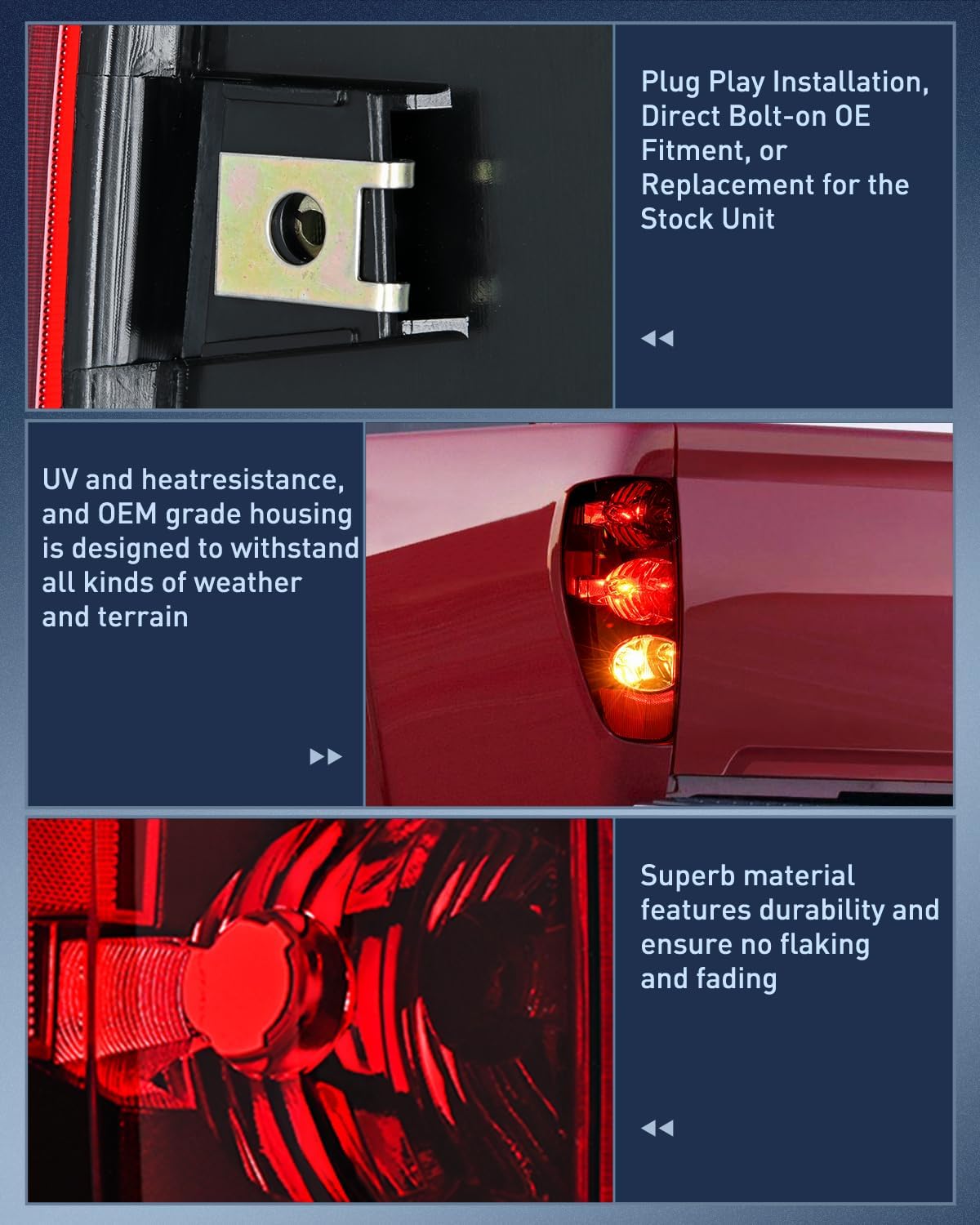 Nilight Taillight Assembly Compatible with 2004 2005 2006 2007 2008 2009 2010 2011 2012 Colorado GMC Canyon 2006 Isuzu i280 i350 2007 2008 Isuzu i290 i370 Rear Lamp OE Style Driver Side Red Lens