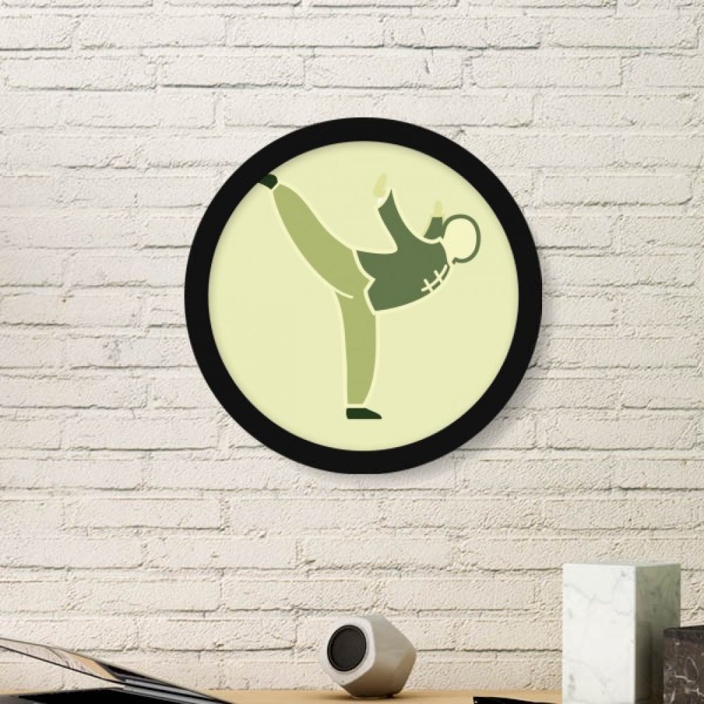 Cadre photo ronde kungfu chine DIYthinker en bois noir pour décoration