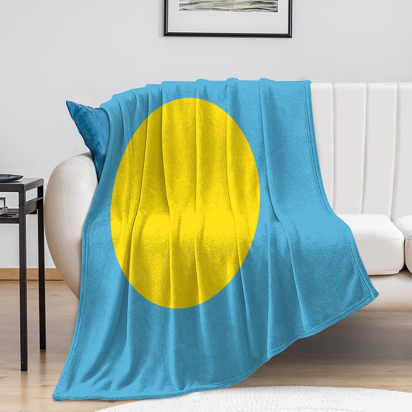 Couverture en flanelle drapeau Palao 127x152 cm pour canapé