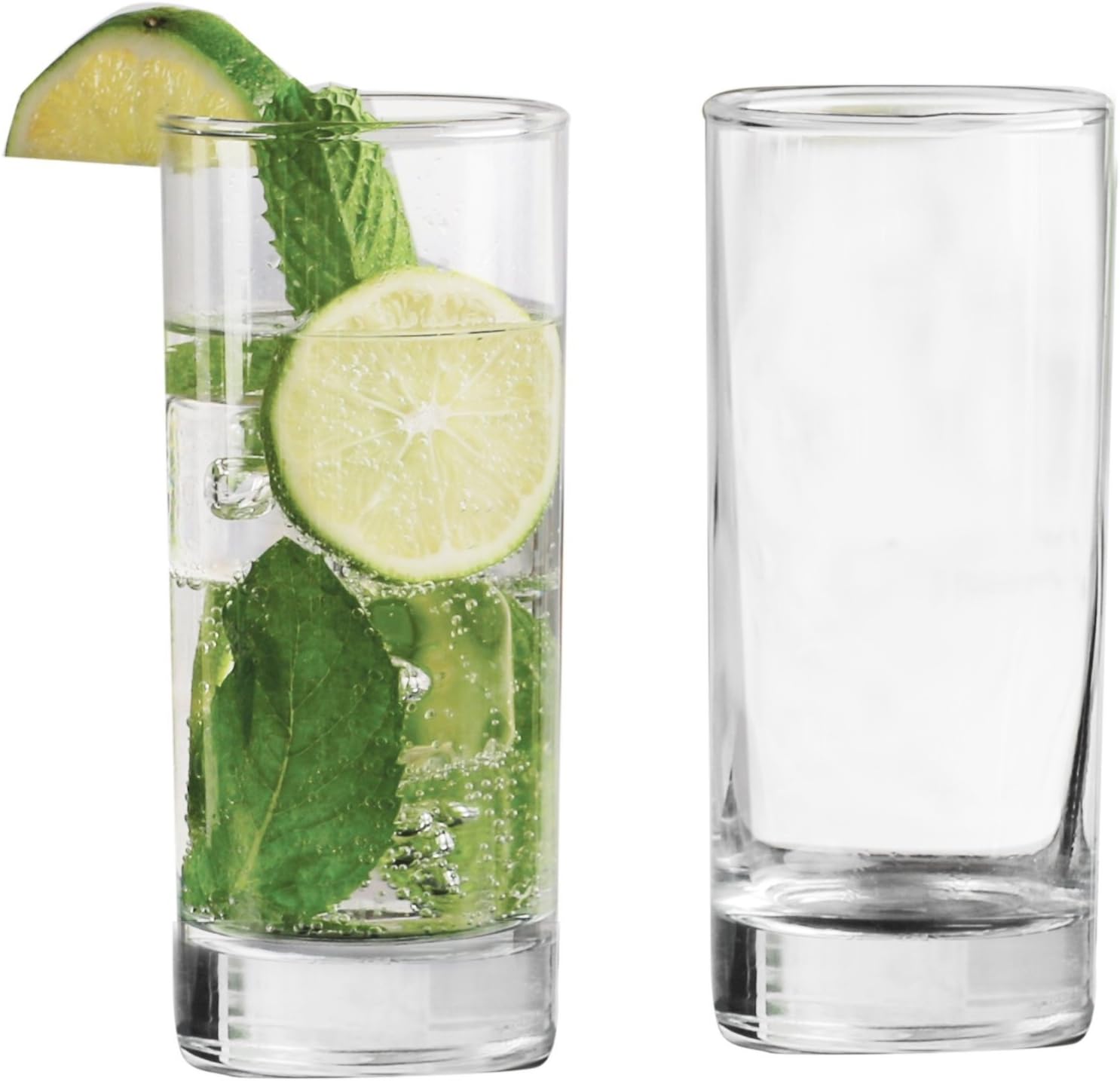 Family Glass Mojito Sling Cocktail Drinking Glass Set, 14.5 oz, Set of 4
