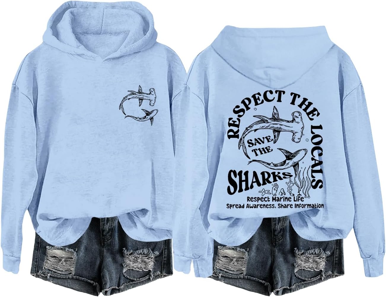 Shark Sweatshirt Whale Ocean Christian Hoodie Whale Shark Shirt Animal Sharks Lover Ocean Nature Women's Men's Pullover