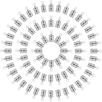 300Pcs White K Fold Over Cord Ends, Crimp Tips, Leather Ribbon Ending Clasp, Caps, Clamp Jewelry Connector Components for DIY Necklace Bracelet Making, 12x5mm