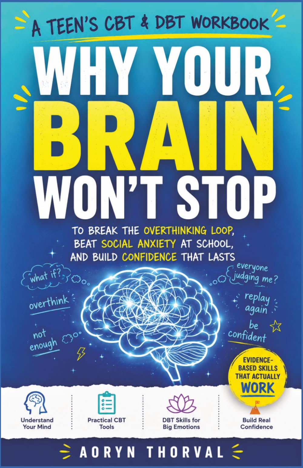 Why Your Brain Won't Stop: A Teen's CBT & DBT Workbook to Break the Overthinking Loop, Beat Social Anxiety at School, and Build Confidence That Lasts (Life Lessons with Aoryn Thorval)