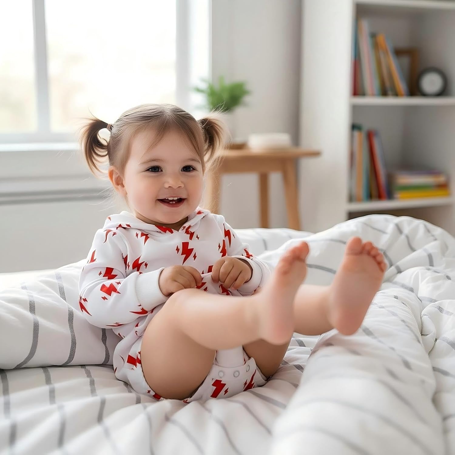 OPAWO Baby Sweatshirt Romper Onesie Newborn Girl Boy Bubble Romper Infant Crewneck Oversized Sweater Bodysuit Clothes Outfits