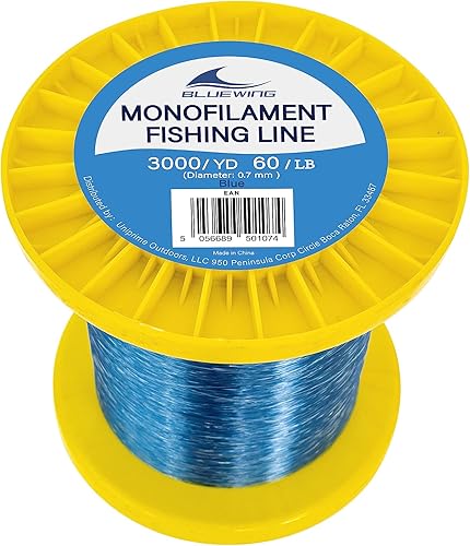Miniatura 37 de BLUEWING Sedal de pesca monofilamento 6,8,10,12,15,20,25,30,40,50,60,80,100,130,250,300,400 libras, 50,100,500,1000,3000 yardas, hilo de pescar mono