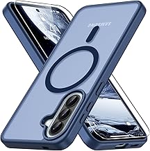 Vansdon Magnetic Case for Samsung Galaxy A57 5G with 1 Pieces Tempered Glass, Compatible with Magsafe, Military Grade Drop Protection, Translucent Matte Ultra-Thin Cover, Navy Blue