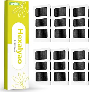 6 Pack Refrigerator Air Filter Replacement Compatible with Electrolux Frigidaire High-Efficiency Models Carbon Odor Remover for Fresh Food Pure Air Fridge Filter