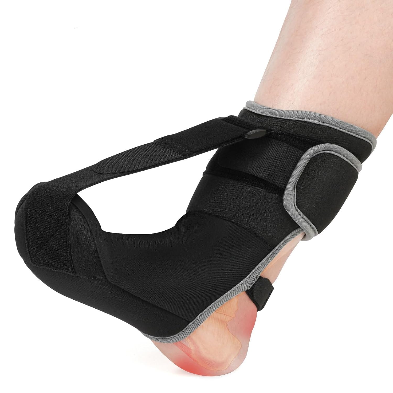 Product image of Plantar Fasciitis Night Splint Sock Soft Plantar Fasciitis Brace for Sleeping Achilles Tendonitis Foot Drop Heel Pain - Plantar Fasciitis Relief Night Splint for Women Men Black Large