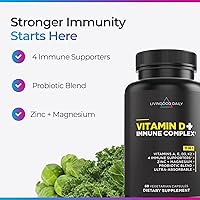 Vista 4 de Livingood Daily Vitamina D, 60 cápsulas - Vitamina D3 (4000 UI) más vitamina K2 (200 mcg) - Potente vitamina D3 K2 con vitamina A, vitamina E, zinc