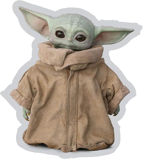 Baby Yoda Star Wars Mandalorian Shaped Cushion Pillow | Officially Licensed Child Yoda Design | Perfect for Any Kids Bedroom Or Playroom, Green