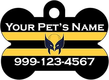 Wolverine Custom Pet Id Dog Tag Personalized w/Name & Number