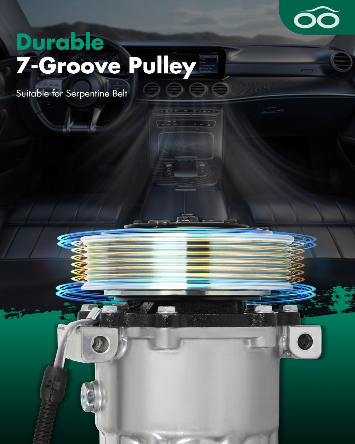 SCITOO AC Compressor with Clutch for Dodge Ram 1500 5.2L 1996-2001, Fast Cooling Air Conditioner Compressor for Dodge Dakota 3.9L 1996-2001, for Durango 3.9L 1998-1999, OE 55055540