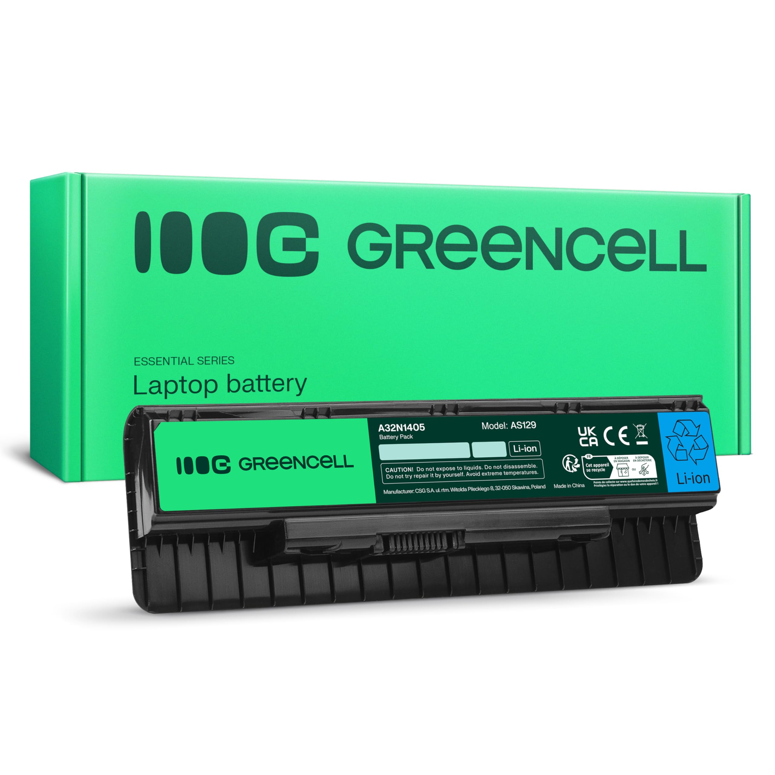 Green Cell Bateria A32N1405 do Asus N551 N551J N551JM N551JW N551JX ROG G551 G551J G551JM G551JW G771 G771J G771JM G771JW (4400mAh 10.8V Czarna)