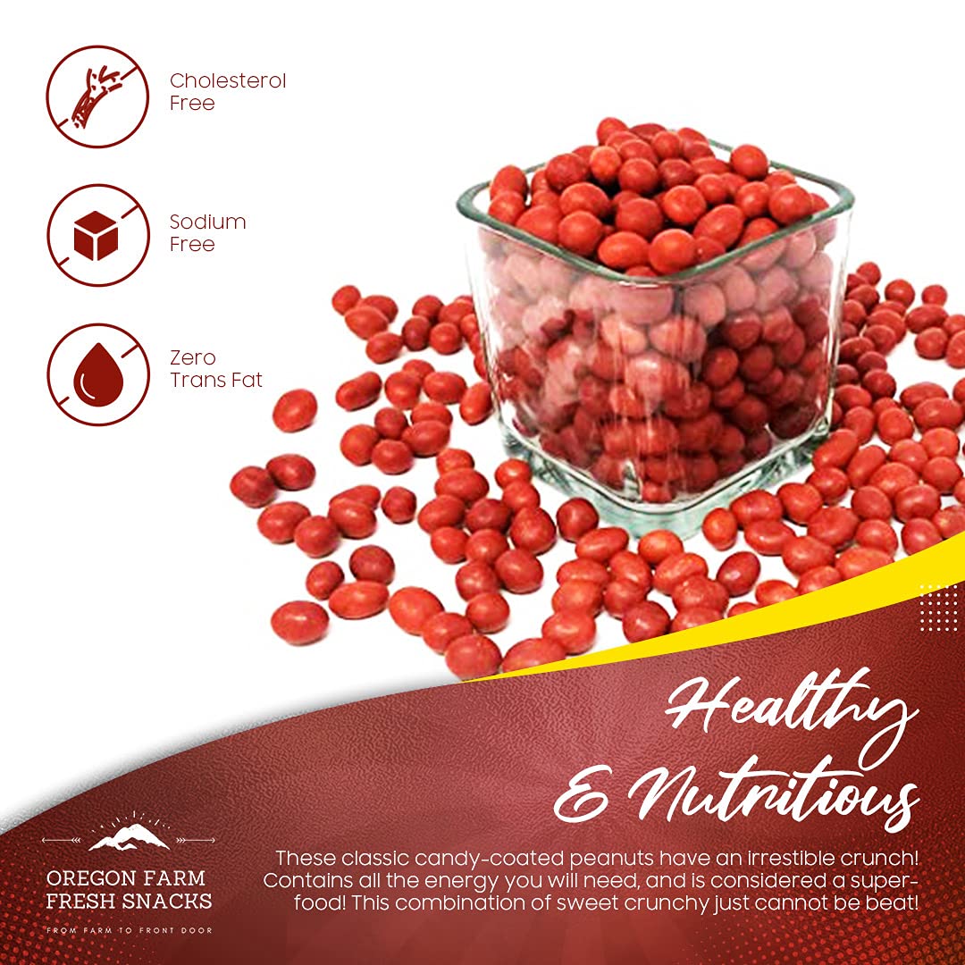 Oregon Farm Fresh Snacks Boston Baked Beans Candy - Old Fashioned Candy Coated Peanuts - Perfect Bulk Snack for Lunches, Movie, Game Nights, Buffets and Sporting Events (32oz) (Pack of 2)