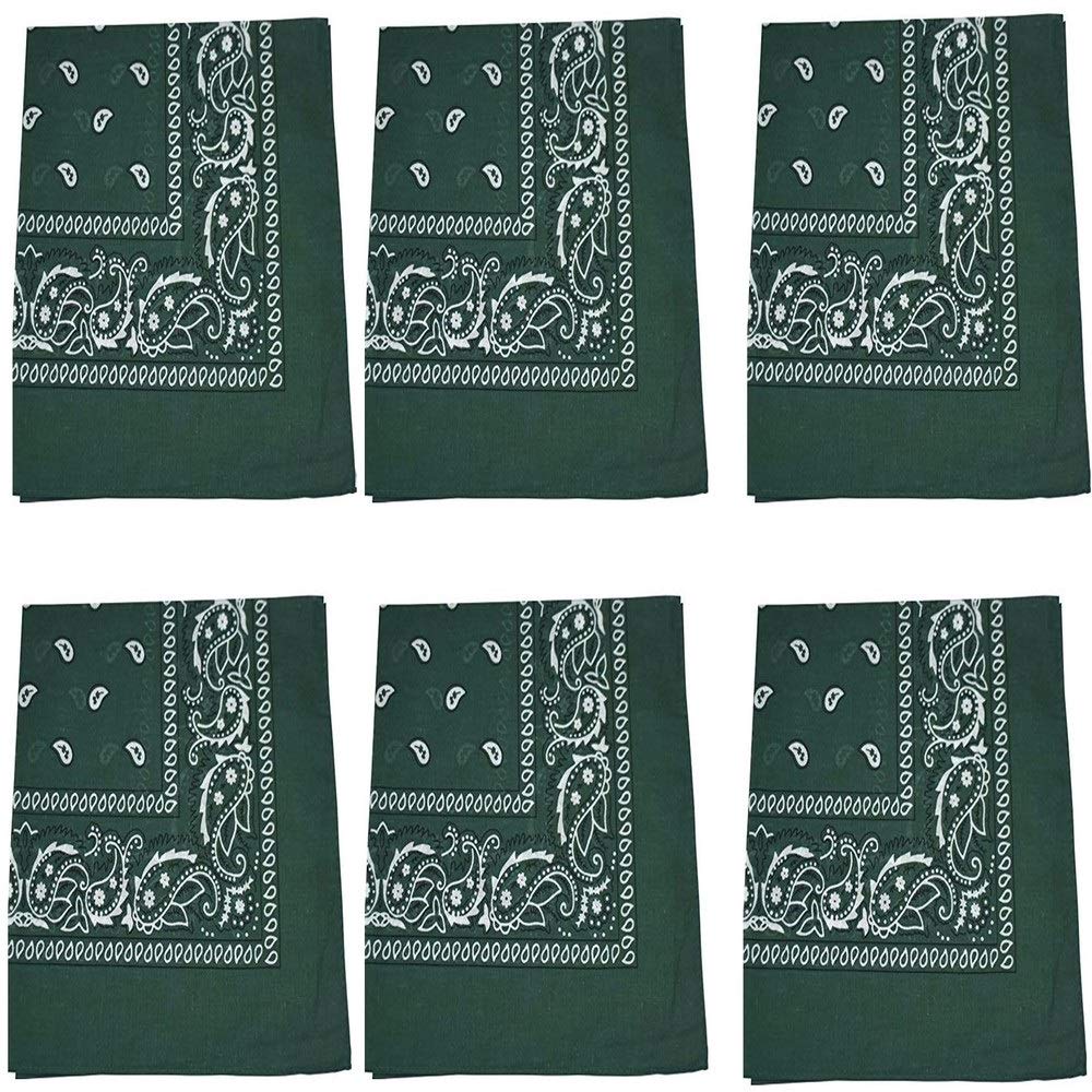Pañuelos De Algodón Estampados - Pack De 5, Tamaño 27x27 Pulgadas, Ideales Para Look Cowboy, Festival O Boho