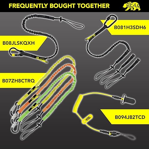 Miniatura 4 de Cordón para herramientas de seguridad de 3 pies, cordón resistente para casco duro con mosquetón, extremo de bucle ajustable, ultraduradero,